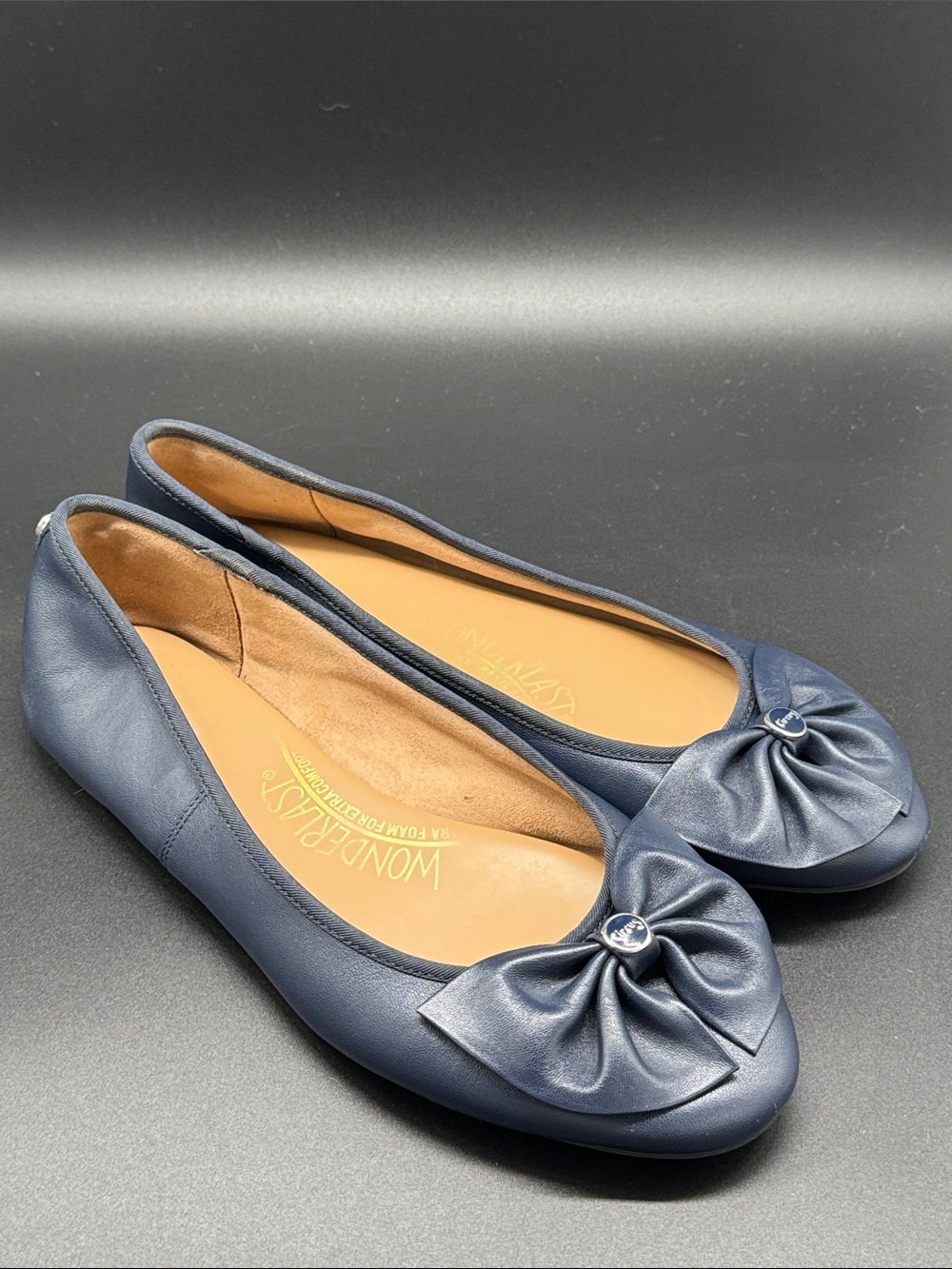 Circus by Sam Edelman Navy Bow-Accent Ballet Flats Sz 9